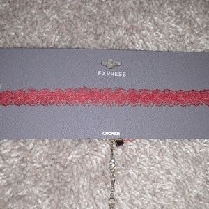 Never worn. Beautiful coral pink lace choker